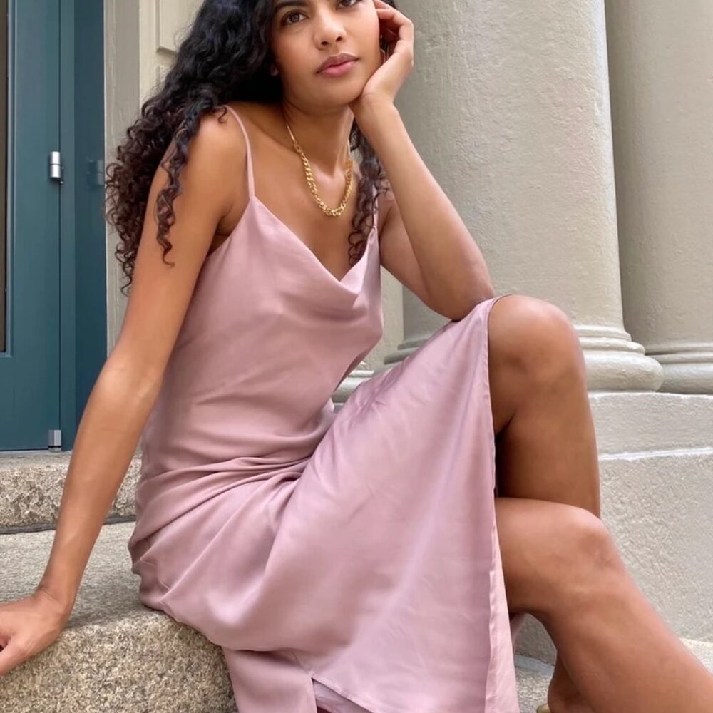 ULI Herzner Colette Dress - NWT - S - BLUSH/DUSTY ROSE